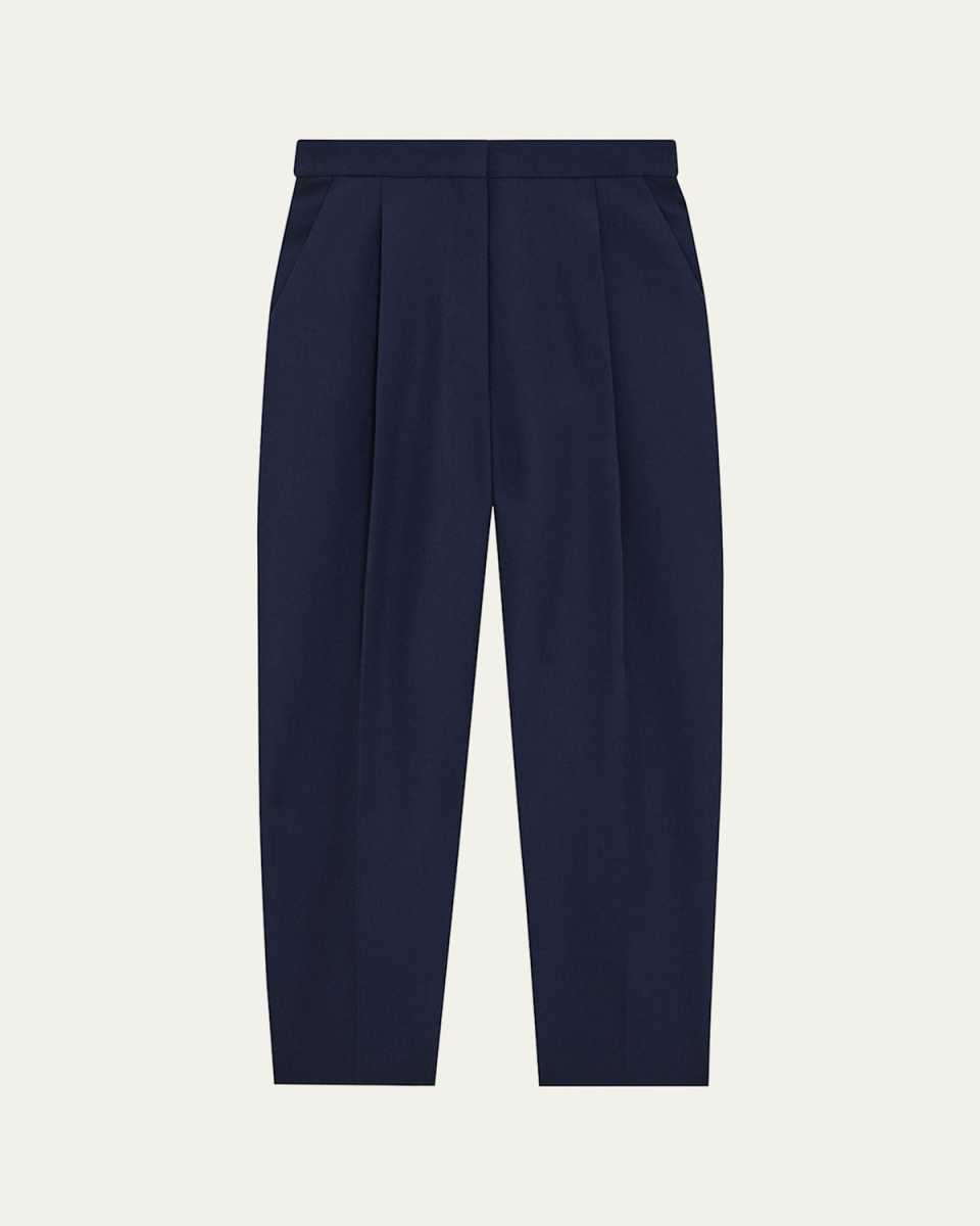 Pleated Tapered Ankle Pants